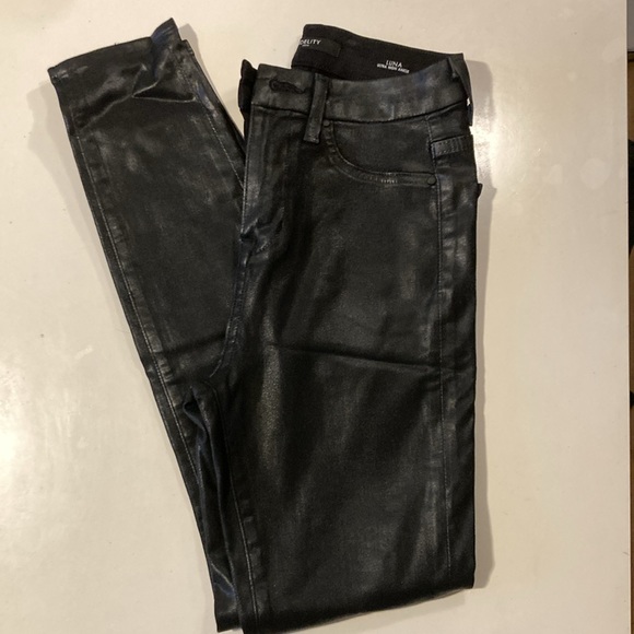 Fidelity‎ Denim Luna Velveteen Ultra High Black Ankle Jeans Size 27 - Picture 3 of 6